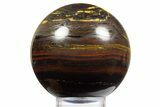 Polished Tiger Iron Stromatolite Sphere - Billion Years #316245-1